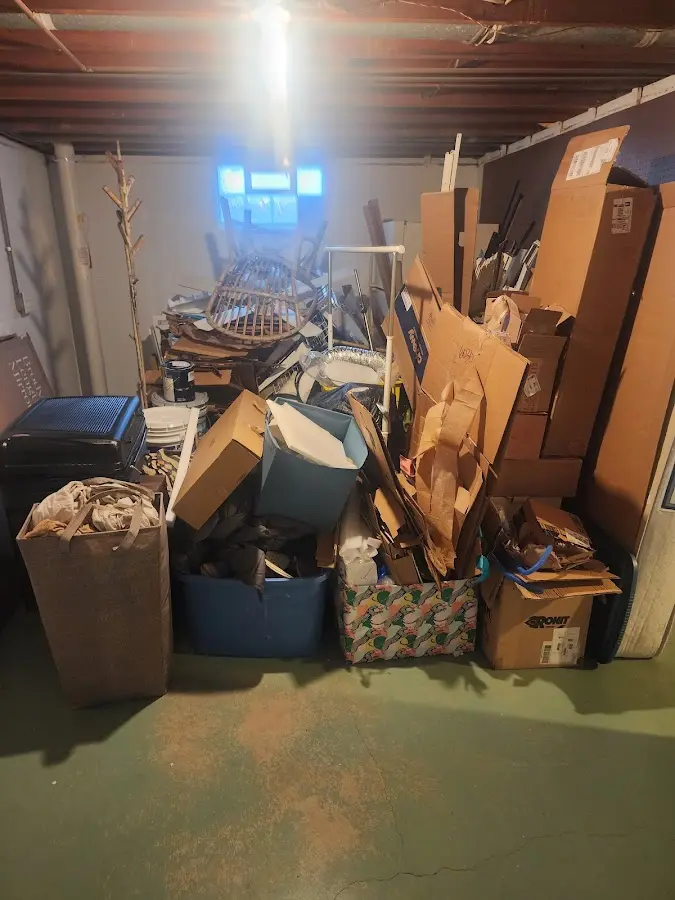 Roll-off dumpster container at job site for Yard Waste Dumpster Rental in East Fallowfield